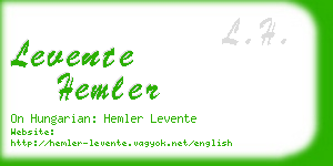 levente hemler business card